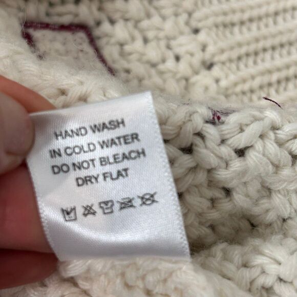 Taylor Swift Sweater M/L Large Cream Red Folklore-Era Cardigan Cable Knit Star - Picture 7 of 12